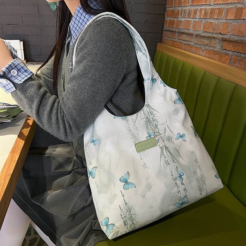 New Chinese Style Style Lightweight Underarm Bag Atmosphere Retro Vest Shopping Bag Butterfly Artistic Shoulder Bag For Women - Image 4