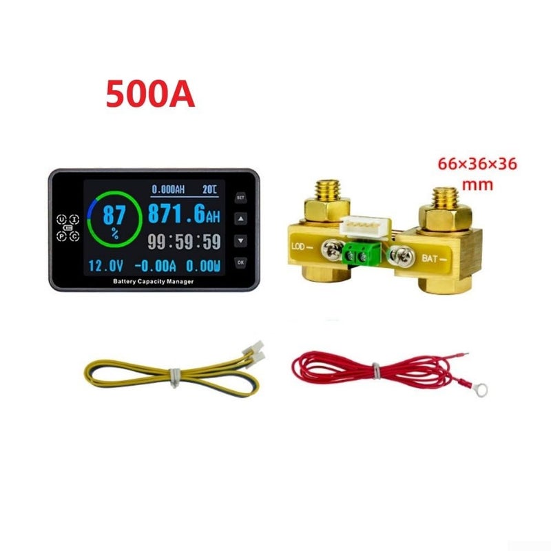Wireless Voltage Meter Color Screen Battery Capacity Monitor With Dual Relay Control Size D - Image 3