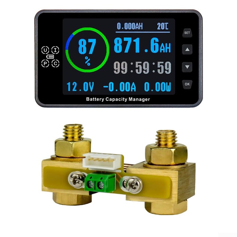 Wireless Voltage Meter Color Screen Battery Capacity Monitor With Dual Relay Control Size D - Image 4