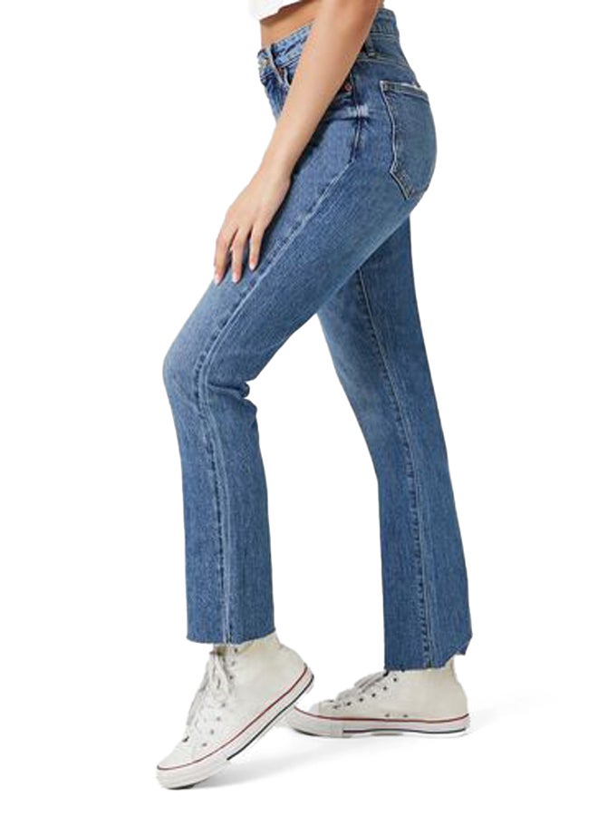 FOREVER 21 جينز مستقيم من الدنيم المطاطي  - Image 3
