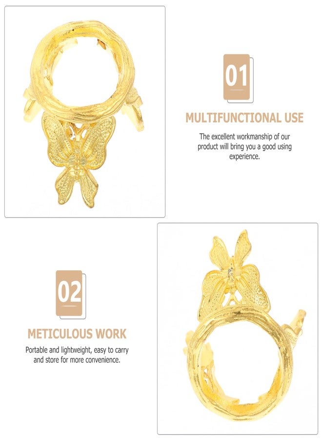 ARTIBETTER Crystal Ball Base Crystal Holder for Stones Sphere Display Stand Sphere Holder Ball Support Wood Tray Decorative - Pedestal Alloy Storage Tray Delicate - Image 4