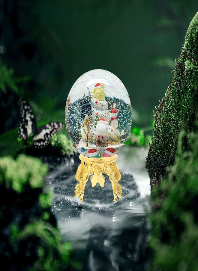 ARTIBETTER Crystal Ball Base Crystal Holder for Stones Sphere Display Stand Sphere Holder Ball Support Wood Tray Decorative - Pedestal Alloy Storage Tray Delicate - Image 5