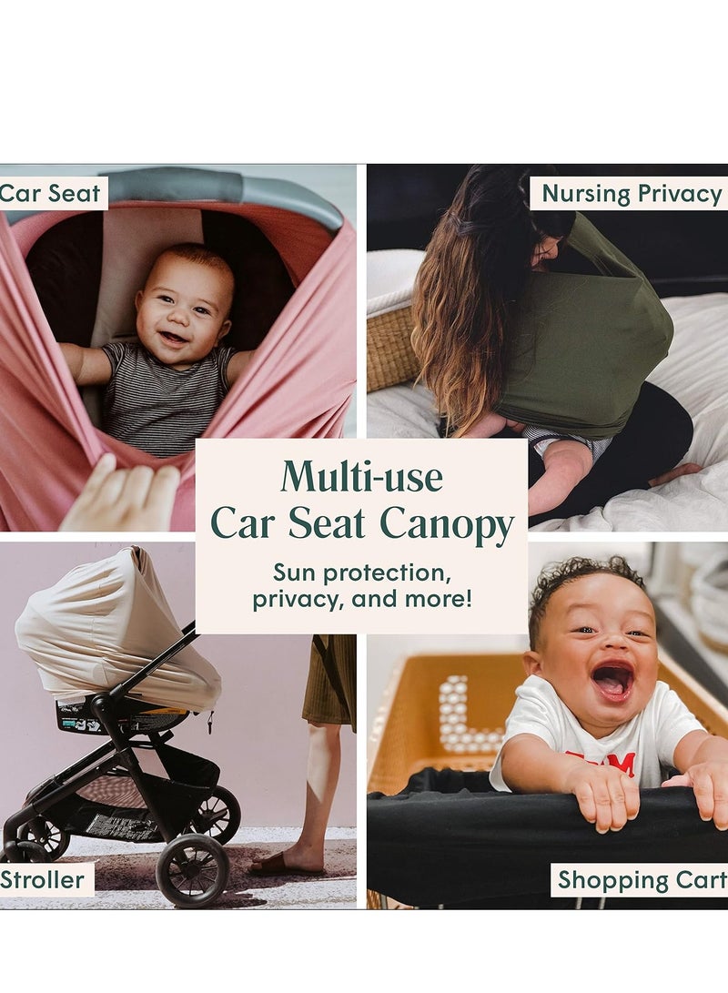 Cotton Feeding Nursing Cover 360° Car Seat Canopy Nursing Cover Multi Use Cover Ultra Soft Baby Breastfeeding Cover  - Image 2