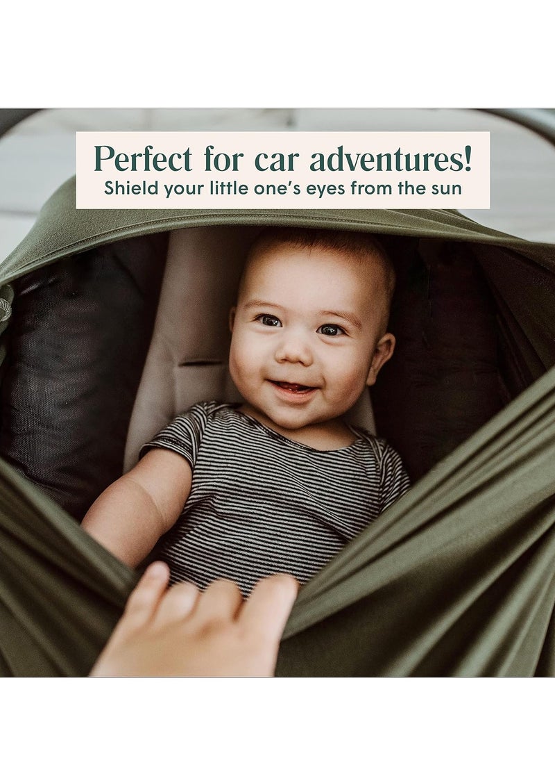 Cotton Feeding Nursing Cover 360° Car Seat Canopy Nursing Cover Multi Use Cover Ultra Soft Baby Breastfeeding Cover  - Image 3