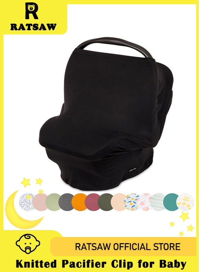 Cotton Feeding Nursing Cover 360° Car Seat Canopy Nursing Cover Multi Use Cover Ultra Soft Baby Breastfeeding Cover  - Image 1