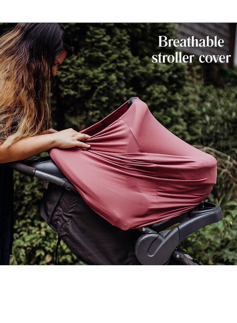 Cotton Feeding Nursing Cover 360° Car Seat Canopy Nursing Cover Multi Use Cover Ultra Soft Baby Breastfeeding Cover  - Image 5
