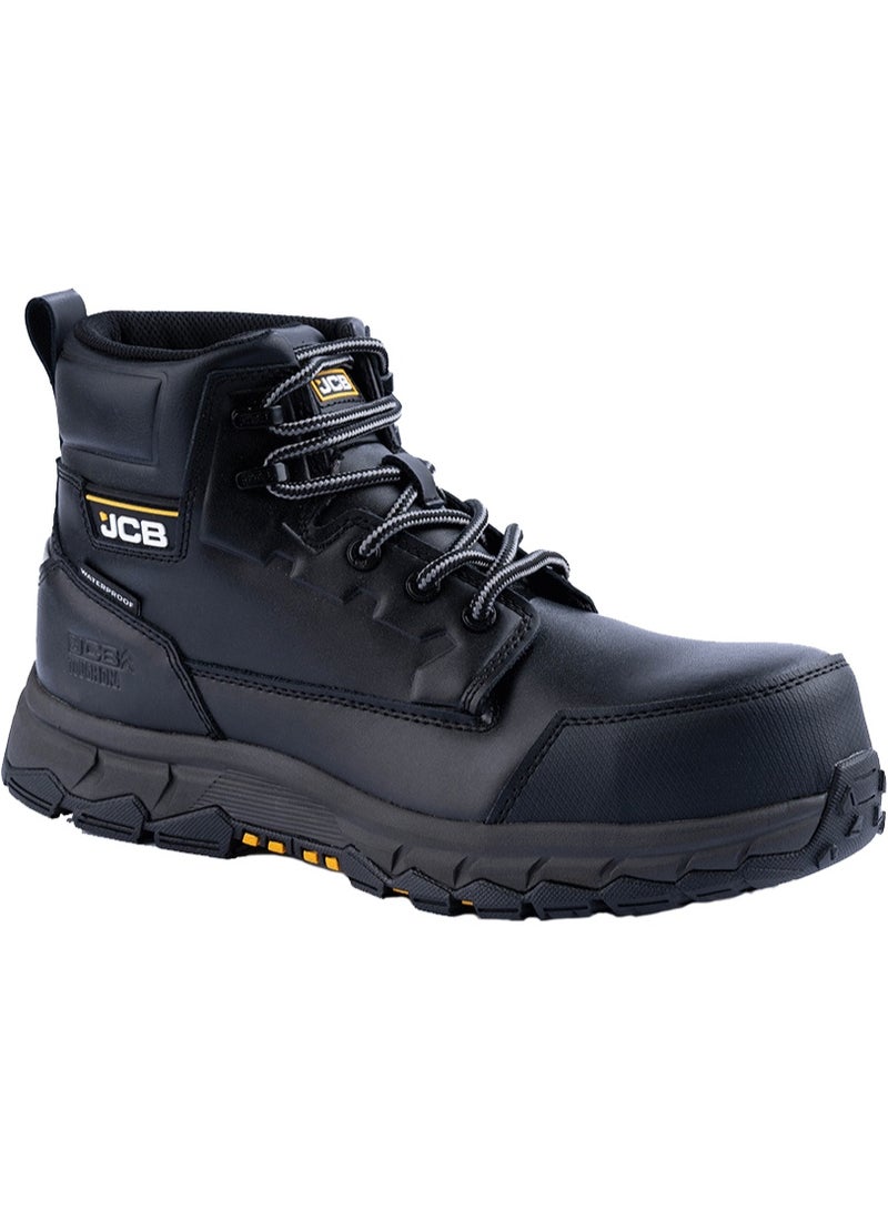 JCB Classic Hybrid 6" Safety Boots for Men JCB-004B | Composite Toe – Waterproof, Oil, Heat, Slip & Puncture Resistant, ASTM F2413-18 Certified, EH – Black - Image 1