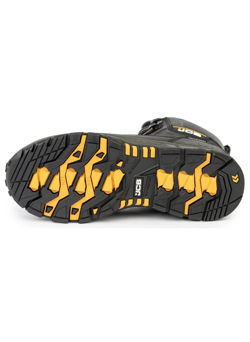 جيه سي بي حذاء أمان كلاسيكي هجين للرجال بطول ٦ بوصات، طراز JCB-004B | مقدمة مركبة - مقاوم للماء والزيت والحرارة والانزلاق والثقب، حاصل على شهادة ASTM F2413-18، لون EH - أسود - Image 5