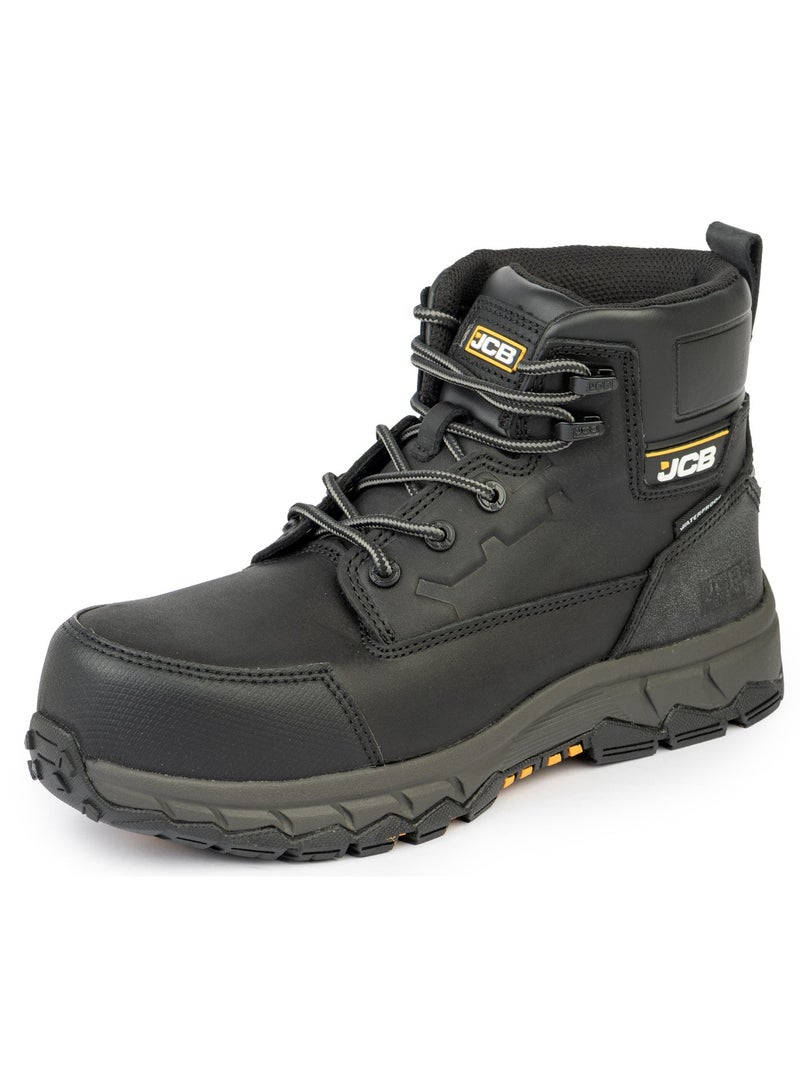 JCB Classic Hybrid 6" Safety Boots for Men JCB-004B | Composite Toe – Waterproof, Oil, Heat, Slip & Puncture Resistant, ASTM F2413-18 Certified, EH – Black - Image 1