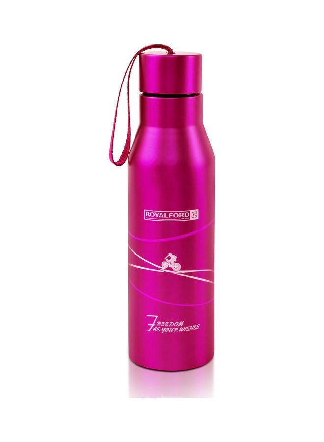 Royalford Double Wall Stainless Steel Vacuum Bottle Pink 7.7x31.4x5.5cm - Image 1