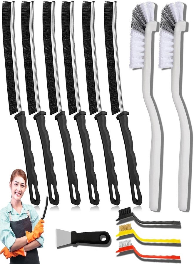 LLQ Crevice Cleaning Brush Set, Hard Bristle Gap Scrubber Tools for Bathroom Grout, Window Tracks & Shower Doors, Deep Cleaning Home Essentials & Practical Housewarming Gifts 12-Pack - Image 1