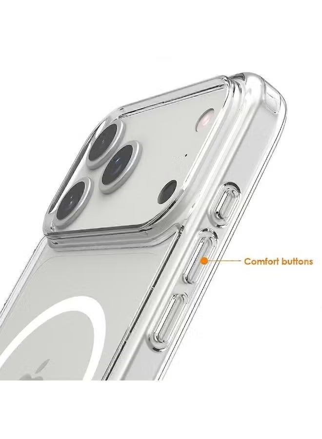 Royalbuckle iPhone 17 Pro MagSafe Clear Case  – Magnetic Transparent Shockproof Cover, Anti-Yellow Slim Fit Protection - Image 5