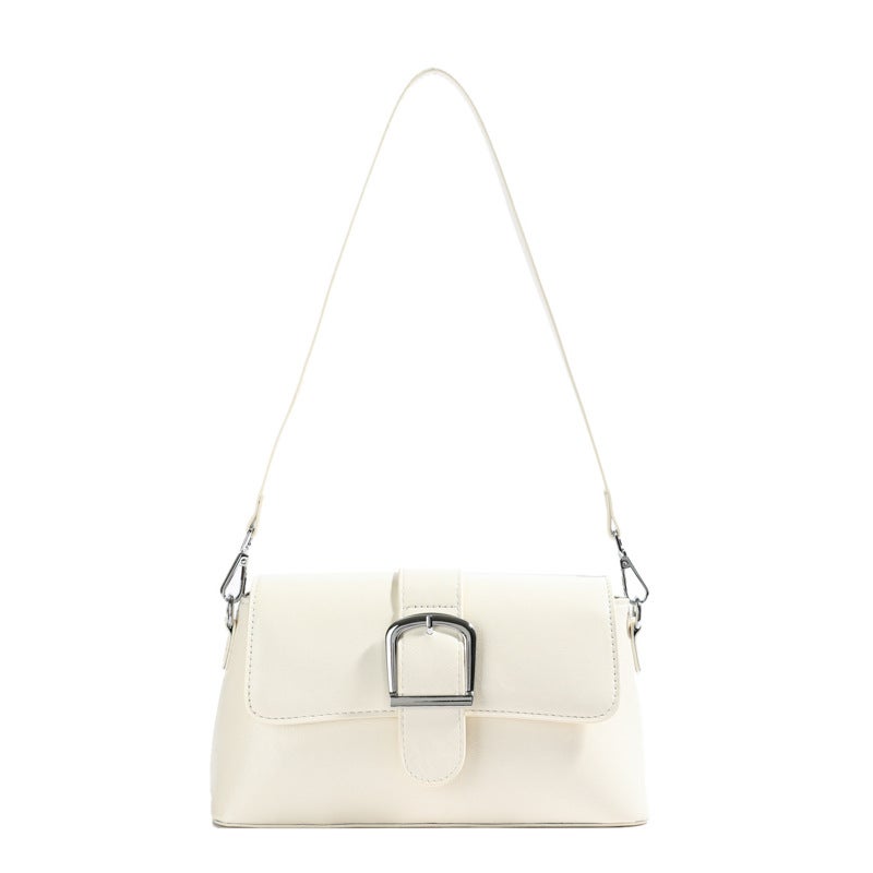 Fashion Joker Solid Color Small Square Bag Style Popular Elegant Simple Shoulder Crossbody Bag Underarm Bag - Image 1