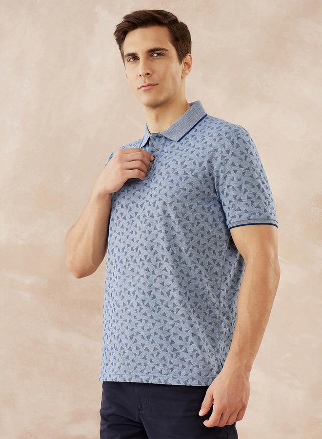 Fahrenheit Textured Print Polo T-shirt - Image 3