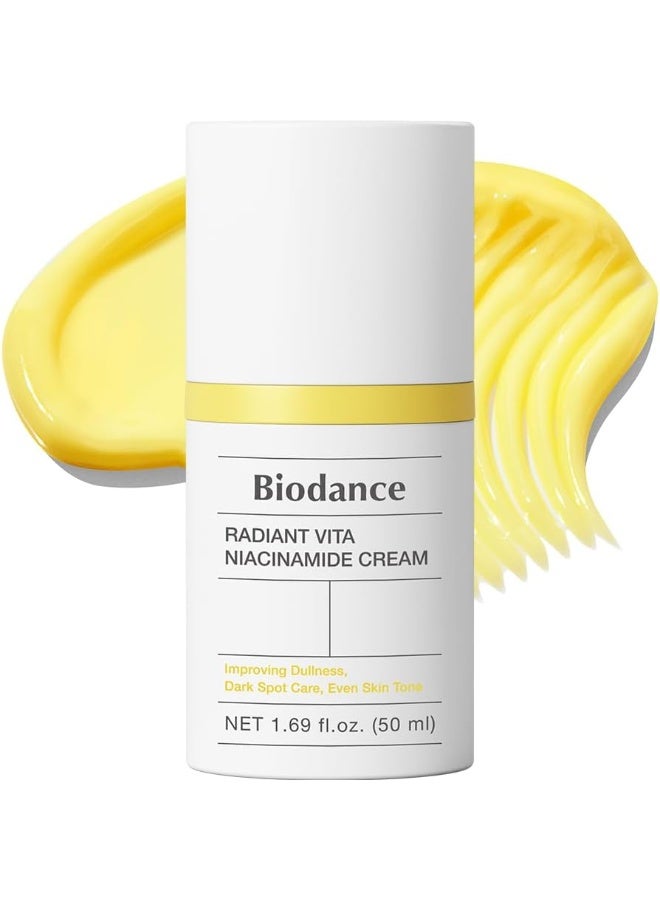 بيودانس BIODANCE Radiant Vita Niacinamide Cream, Brightening, Dark Spot Correcting Facial Moisturizer, Korean Skincare, Stocking stuffers for teen girls | 1.69 fl.oz, 50ml - Image 1