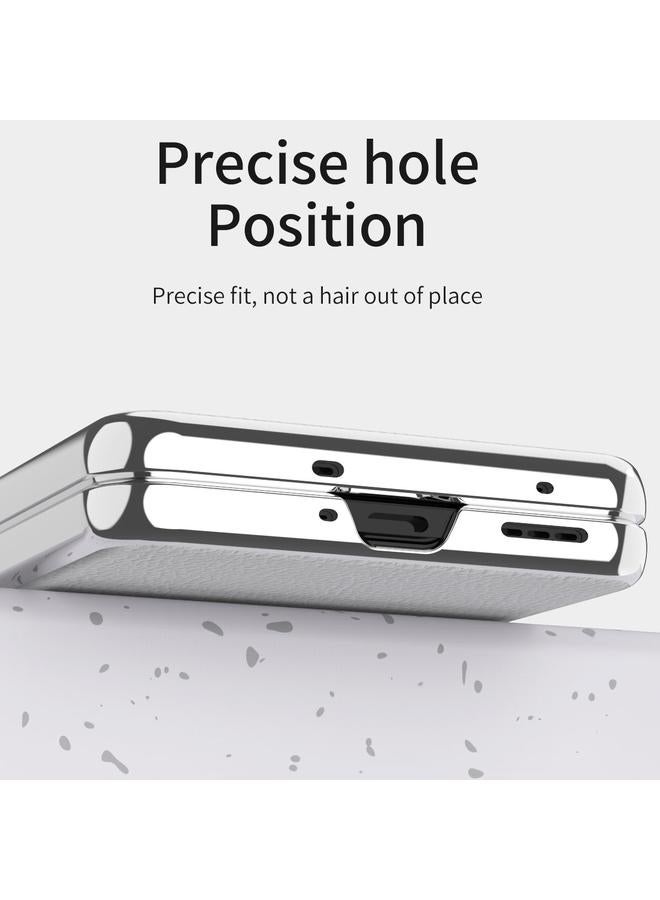 S-TOP Case For OPPO Find N2 Flip Litchi Pattern Electroplating Frame Embossed Phone Case - Image 4