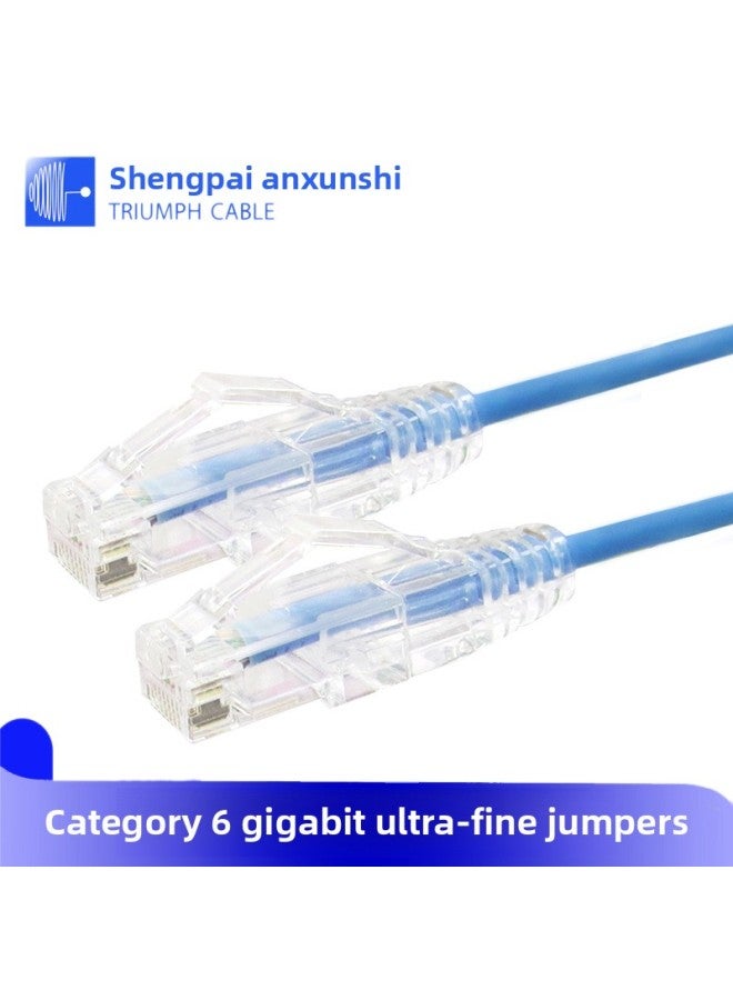 Very Fine Six Kinds Of Gigabit Network Cable High-speed Computer Broadband Cable Six Kinds Of Very Fine Network Cable 3 Meters-Color:Black-Line Length:3 M - Image 1
