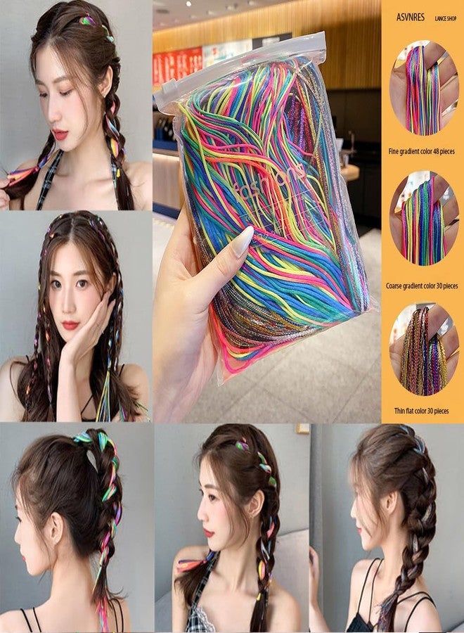 ASVNRES 120 Pcs Colorful Gradient Hair Wrap Assorted Strings, Ropes and Strands - DIY African Girl Hair Accessories (4 Sets) - Image 4