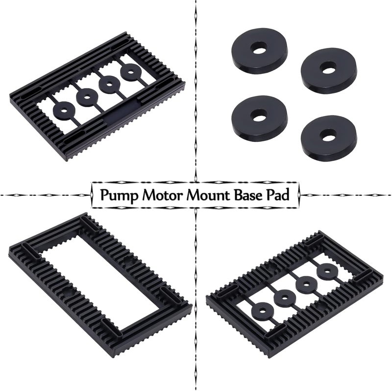 Swess Pool Pump Pad AntiVibration Hot Tub Pump Motor Mount Base Pad for Quiet Effectively Reduce Noise 95 Rubber - Image 3