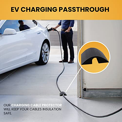 splash n color SplashNColor EV Cable Protector | Garage Door Cable Pass Through | Charging Cable Protector | Under Garage Door EV Cable Pass | Garage Door EV Cable Protector | Tesla Garage Door Cable Protector - Image 4