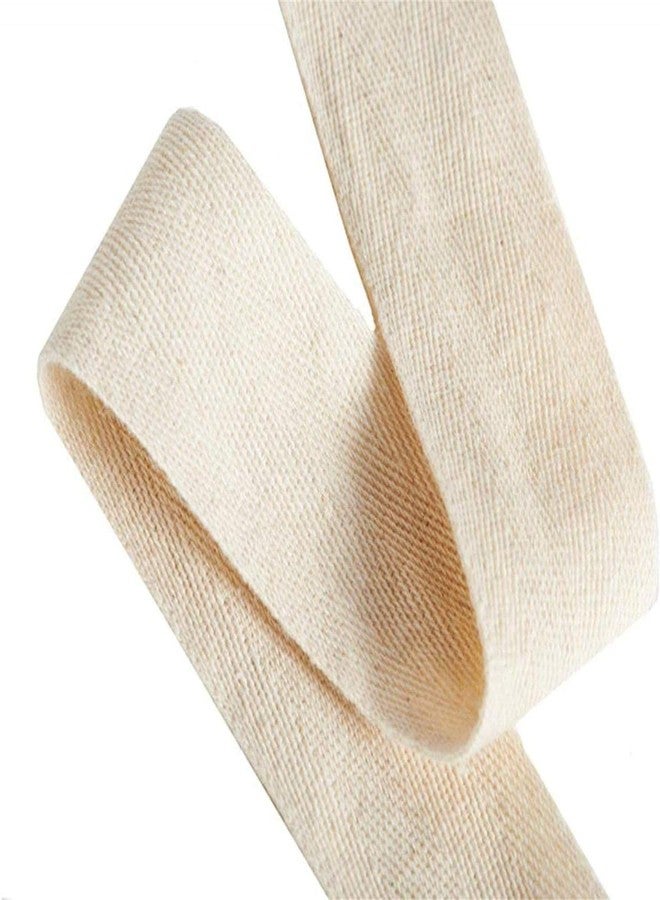 Mkono Twill Tape Ribbon Soft Natural Herringbone Webbing Tape Roll Twill Tape Ribbon Bias Binding Tape for DIY Crafts Sewing Knit, (50 MMX 20 Meter, Ivory) - Image 2