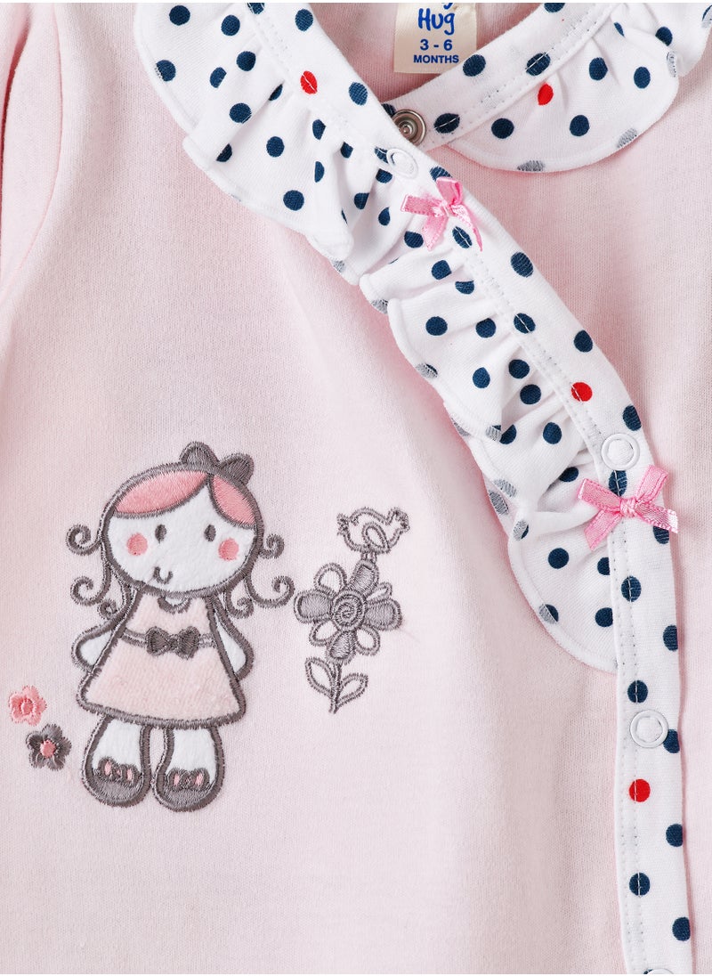 Tiny Hug Baby Girls' Cotton Knit Sleepsuit  - Image 3