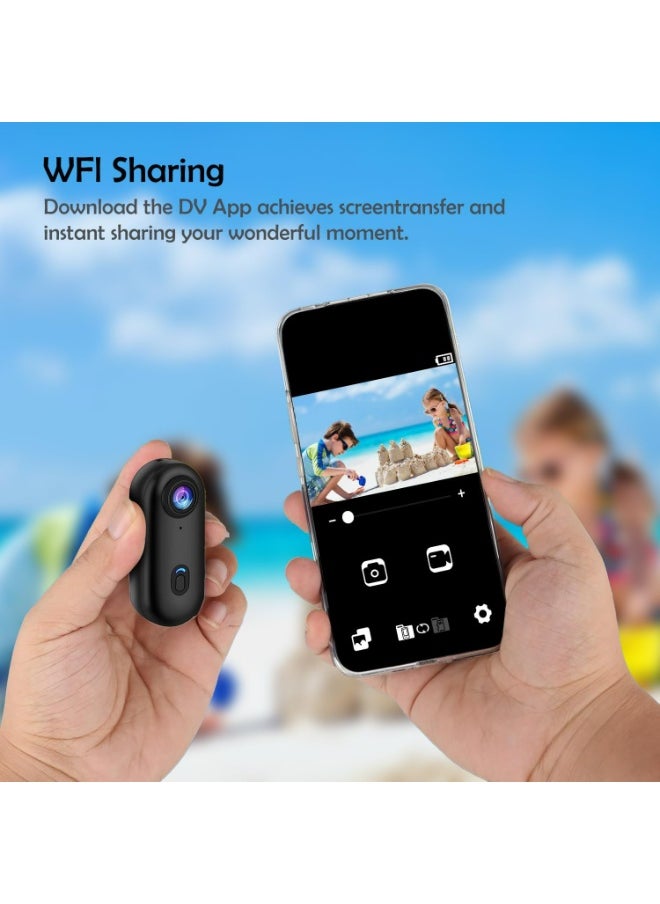 Generic 4K Wearable Mini Sports Camera with Magnetic Mount – Compact Action Camera for Cycling, Motorbiking, Hiking, Vlogging – 150-Minute Battery Life, Wi-Fi, H.265 Encoding, 360° Clip, One-Tap Recording  - Image 3