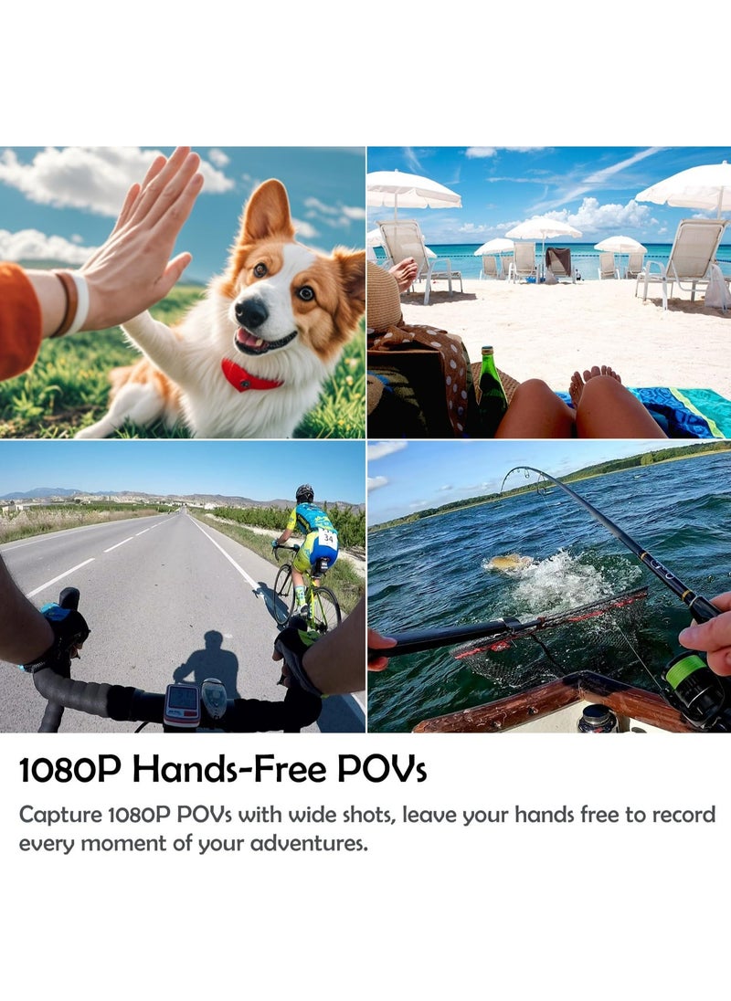 Generic 4K Wearable Mini Sports Camera with Magnetic Mount – Compact Action Camera for Cycling, Motorbiking, Hiking, Vlogging – 150-Minute Battery Life, Wi-Fi, H.265 Encoding, 360° Clip, One-Tap Recording  - Image 5