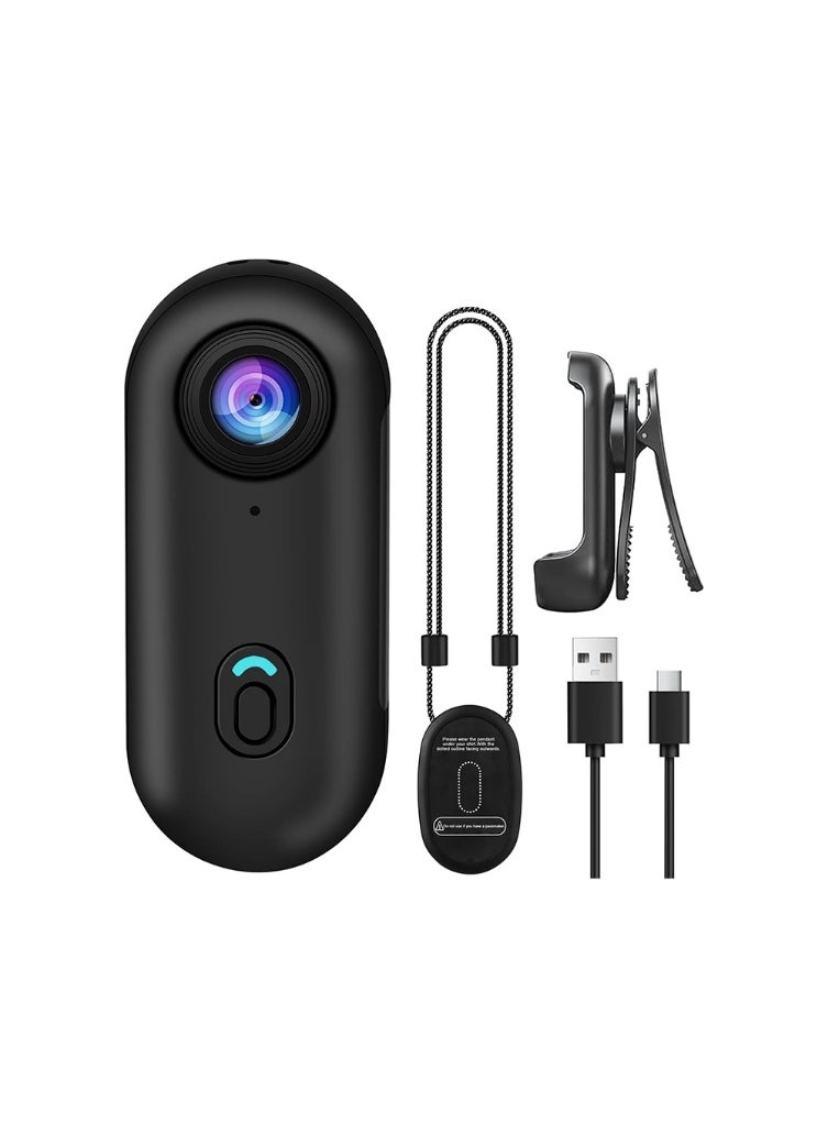 Generic 4K Wearable Mini Sports Camera with Magnetic Mount – Compact Action Camera for Cycling, Motorbiking, Hiking, Vlogging – 150-Minute Battery Life, Wi-Fi, H.265 Encoding, 360° Clip, One-Tap Recording  - Image 1