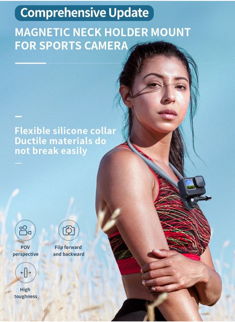 TELESIN - TELESIN Magnetic Neck Hanging Camera Holder for GoPro Insta360 DJI Action Camera - Image 1