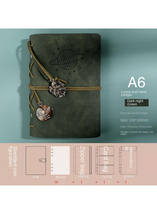 Bluejw A6 Loose-leaf Notebook Simple Ins Style Hand Book Original Japanese Hand Book Suit Girl Cute Student - Image 1