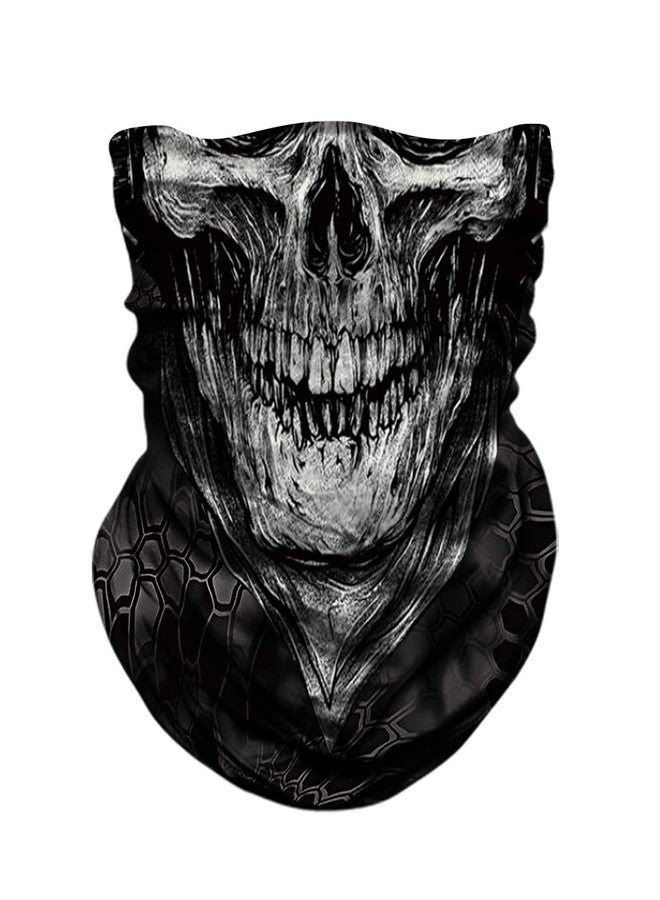 M-YOUNG Skull Face Sun Mask Half,Bandanas,Neck Gaiter, Headwear, Headband for Fishing, Hunting,Yard Work - Image 1