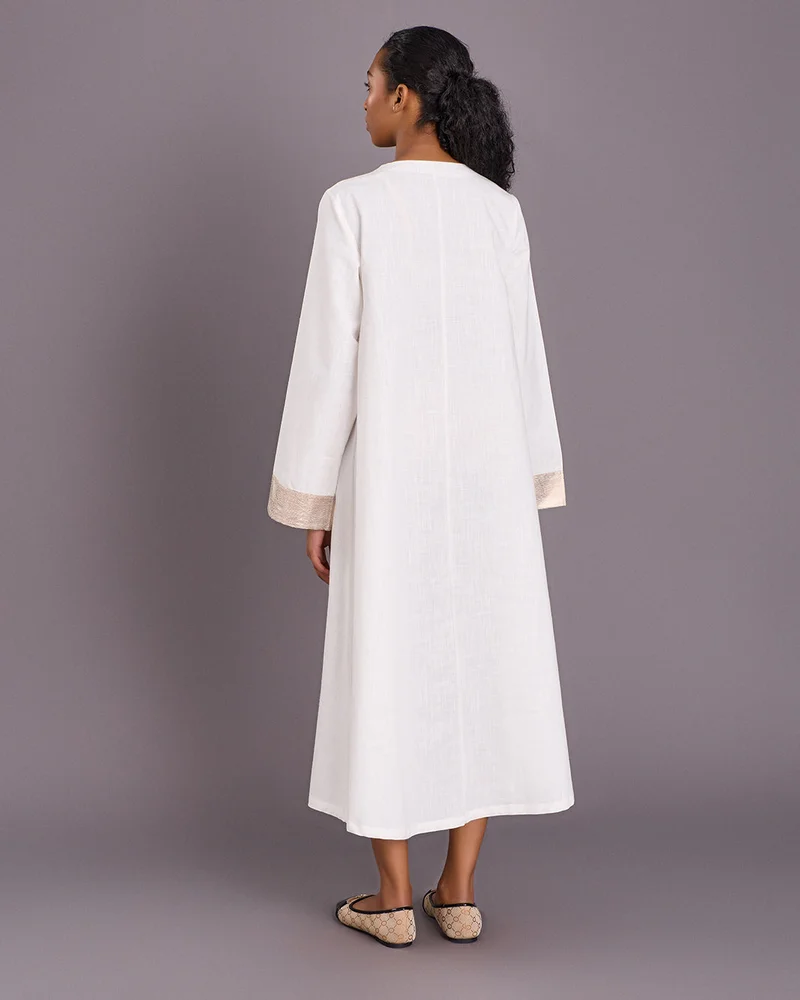 Redtag Senior Girls Cream Embellished Maxi Dress