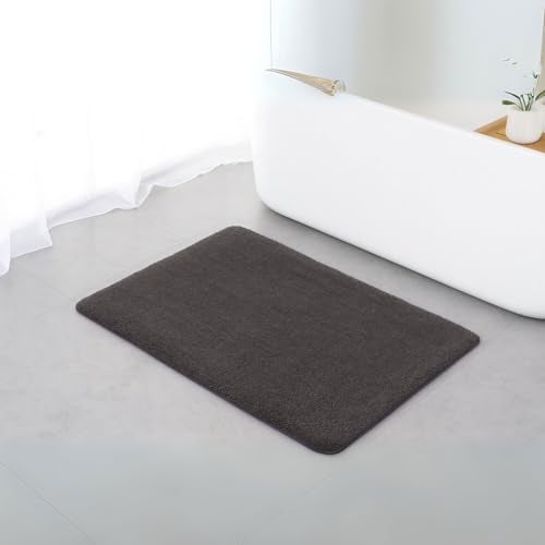 MAXOSHINE Microfiber Bathroom Mat Anti Skid-Highly Absorbent Super Soft Door Mats for Home Kitchen Living Room-2000 GSM Floor Mat (Grey, 50x80 cm-Pack of 1) - Image 1