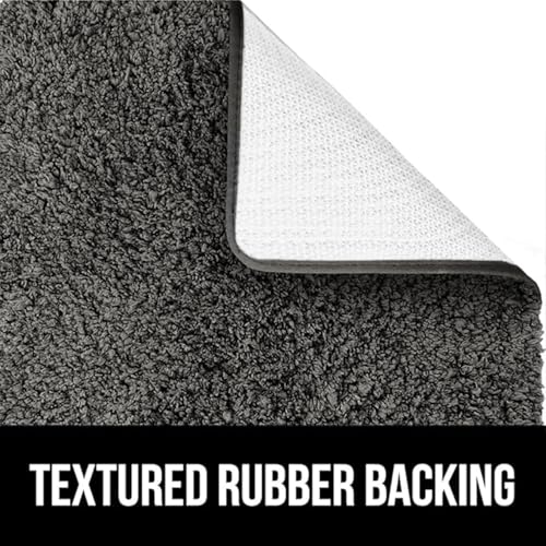 MAXOSHINE Microfiber Bathroom Mat Anti Skid-Highly Absorbent Super Soft Door Mats for Home Kitchen Living Room-2000 GSM Floor Mat (Grey, 50x80 cm-Pack of 1) - Image 3