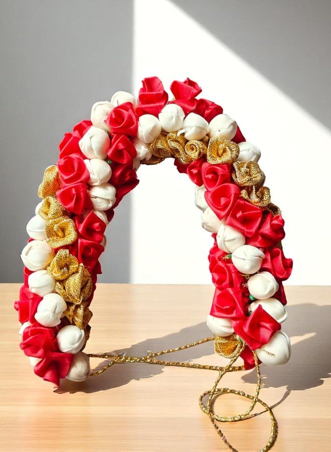 Chanderkash 1PC Artificial Mogra Gajra for Hair Bun - Traditional Jasmine Gajra Scrunchie - Elegant Floral Hair Accessory for Women & Girls - Ideal for Weddings, Festive - Image 1