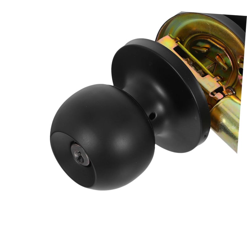 Keyed Entry Door Knob With Silent Lock Three Rod Handle Bedroom Bathroom - Image 4