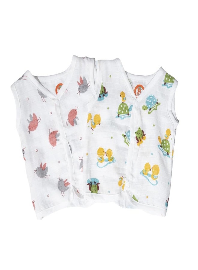 DearChamp طقم ملابس للأطفال حديثي الولادة من القطن العضوي النقي من ديرشامب للجنسين (عبوة من قطعتين) (أبيض، 6-9 أشهر) - Image 2