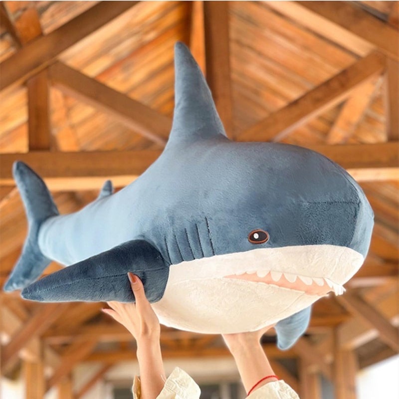 Ryttir 39.4 Inch XXL 15% Chubbier Weighted Giant Shark Stuffed Animal,Soft Chonky Shark Toys Shark Plush Pillows Stuffed Shark for Brave Boy's and Girl's Room DÃ©cor,Perfect Stress Relief for Women - Image 4