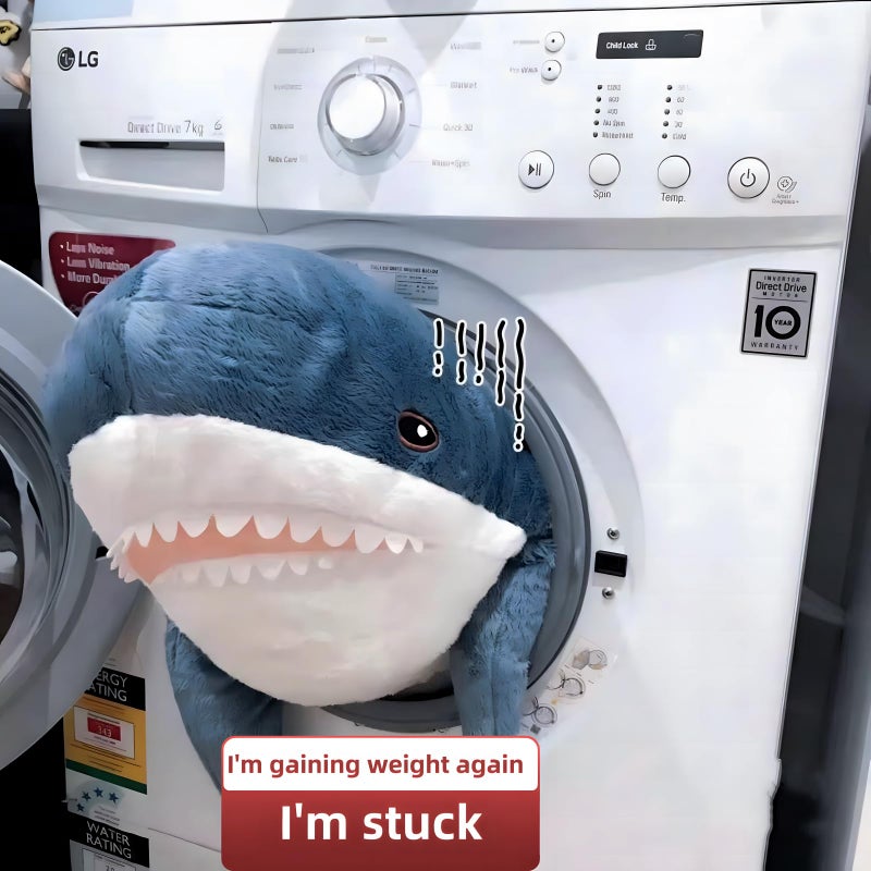Ryttir 39.4 Inch XXL 15% Chubbier Weighted Giant Shark Stuffed Animal,Soft Chonky Shark Toys Shark Plush Pillows Stuffed Shark for Brave Boy's and Girl's Room DÃ©cor,Perfect Stress Relief for Women - Image 2