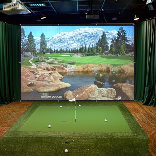 Tellegloww 9.8 x 6.6 ft Golf Simulator Impact Screen Display Projector for Indoor and Outdoor Golf Training Ultra Clear Golf Impact Screen with 10 Grommet Holes - Image 3