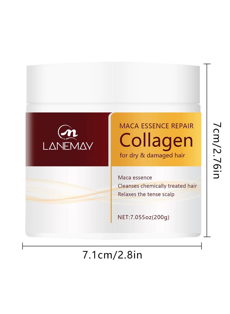 LANEMAY Collagen Hair Mask – Repair Damaged Dyed Hair Treatment, Smooth Dry Frizzy Hair & Nourishing Shiny Formula - Image 3