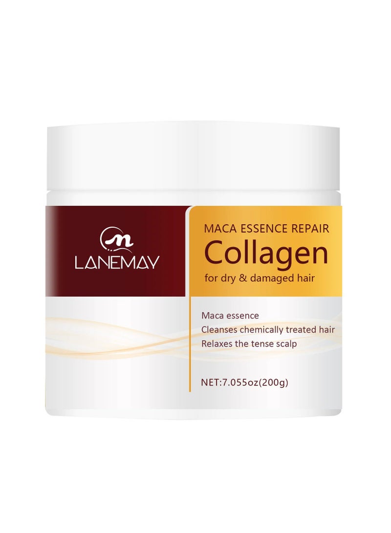 LANEMAY Collagen Hair Mask – Repair Damaged Dyed Hair Treatment, Smooth Dry Frizzy Hair & Nourishing Shiny Formula - Image 4