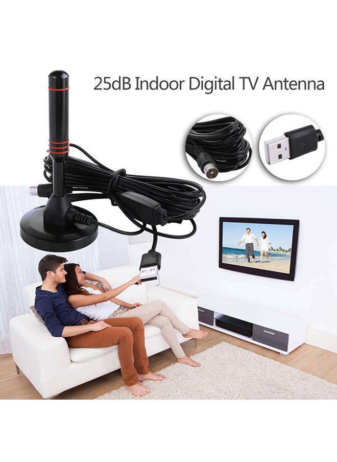 NIBEMINENT HDTV015 25dB Indoor Digital TV Aerial HDTV Antenna 50Miles Black  - Image 4
