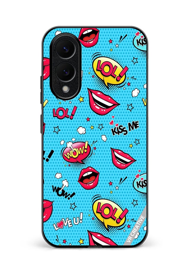 VR CREATIVE Protective Case Cover For Samsung Galaxy S25 Edge Pop Art Design Multicolour