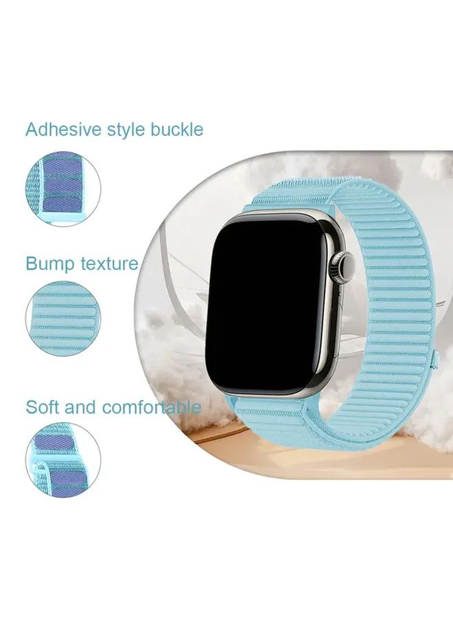 حزام نايلون حلقي بلون أخضر شجري لساعات iWatch 38mm 40mm 41mm 42mm 44mm 45mm 46mm 49mm آمن متين أنيق - Image 5