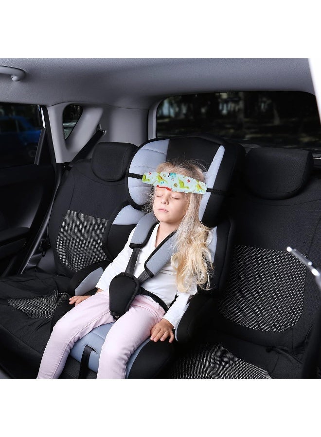 Hestya 2 Pieces Baby Carseat Head Support Dinosaur Dolphin Band Strap Headrest Stroller Seat Sleeping Headrest Neck Relief Head Strap Headband for Kids Children Toddler Infant - Image 5