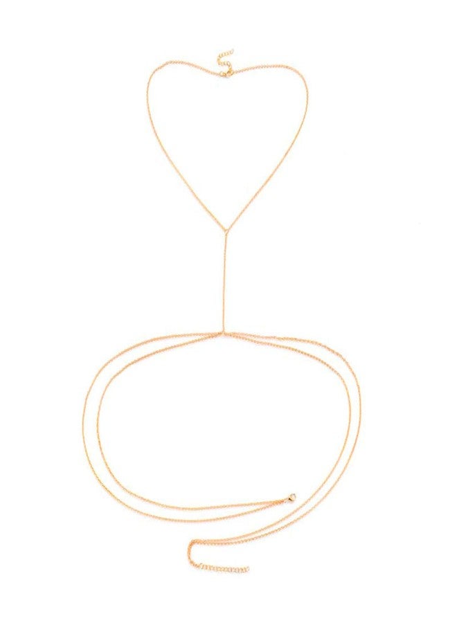 RECTYO GALLERY 1 Pcs Premium Sexy Body Chains for Women Summer Beach Belly Waist Chain Bikini Body Jewelry (golden) - Image 5