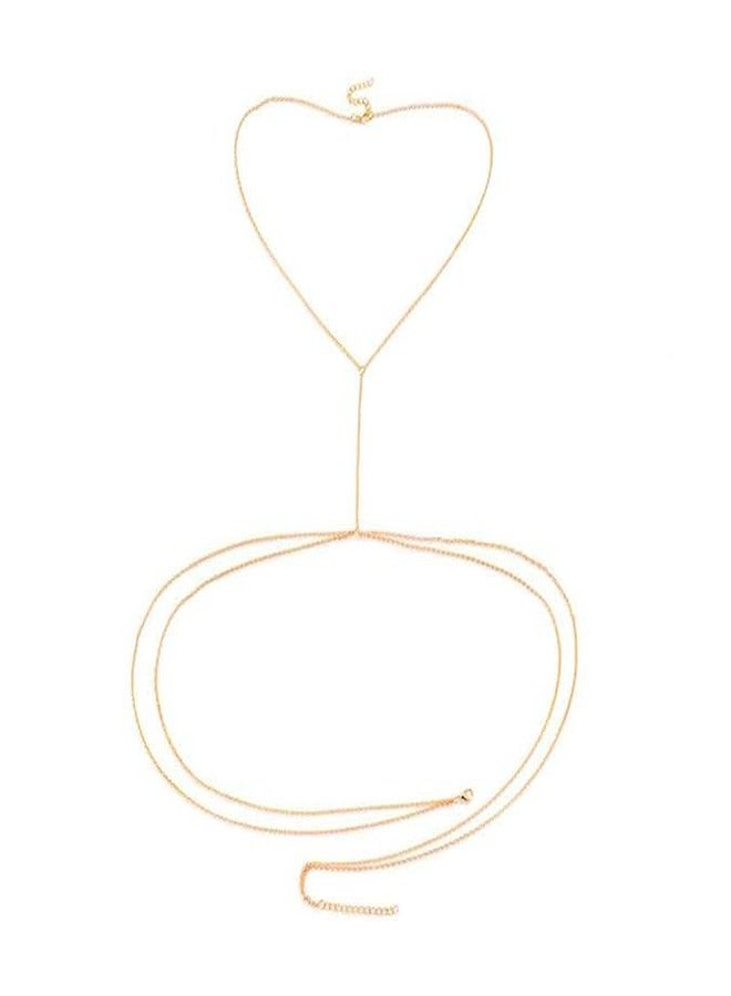RECTYO GALLERY 1 Pcs Premium Sexy Body Chains for Women Summer Beach Belly Waist Chain Bikini Body Jewelry (golden) - Image 1