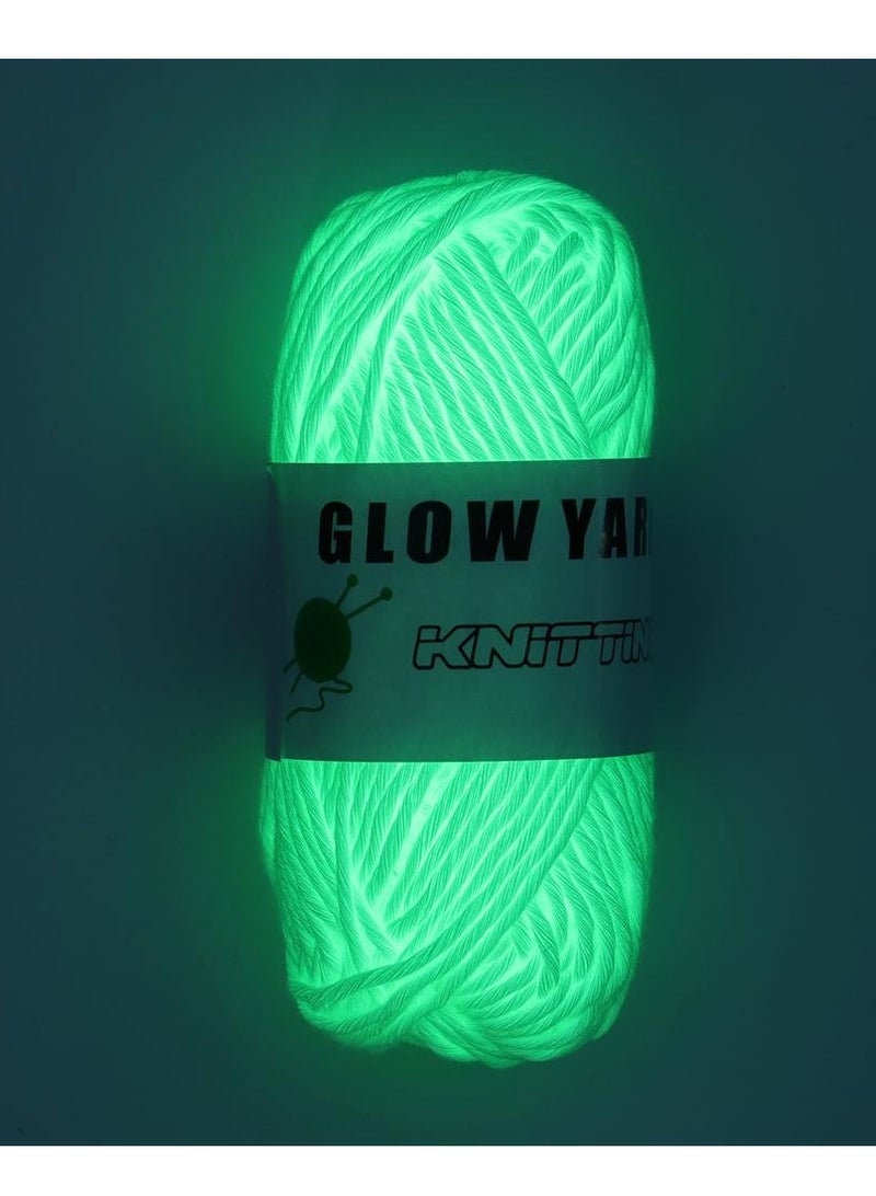 Luminous Glow in the Dark Hand Knitting Yarn - 50 m - Image 3